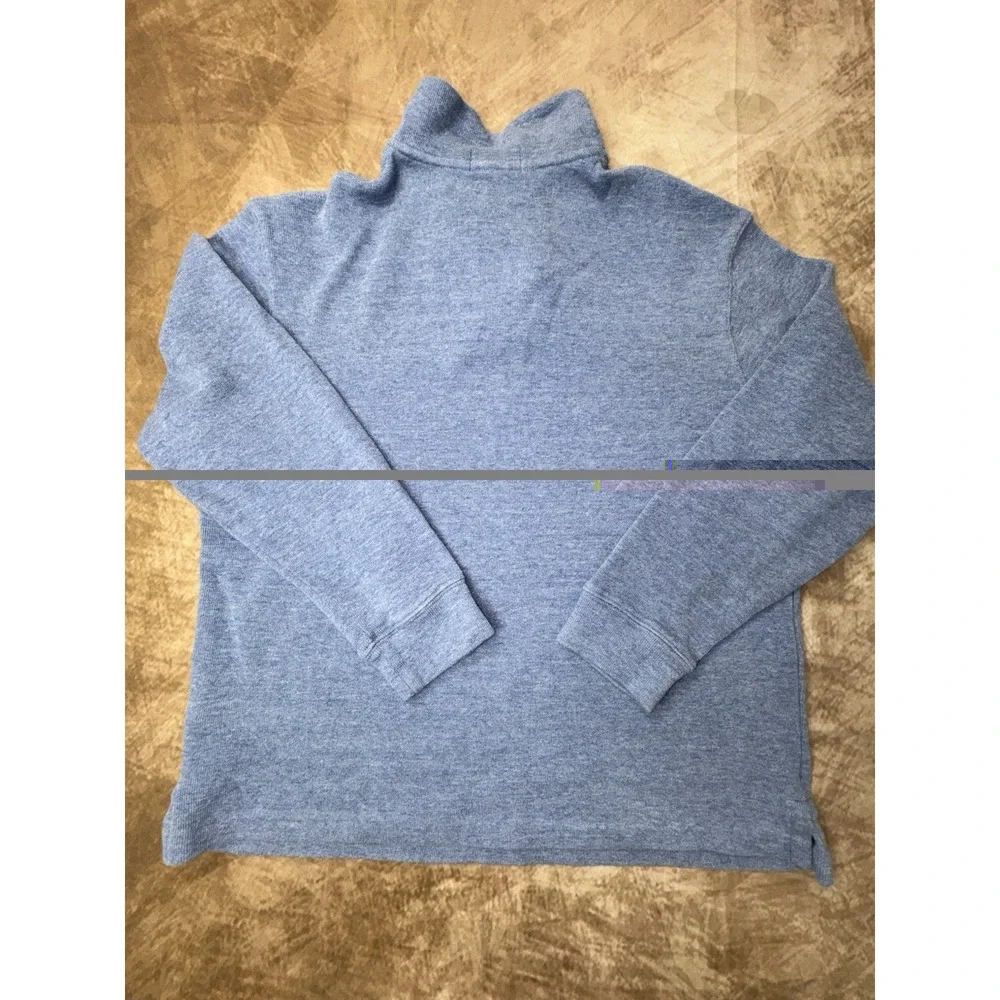 Ralph Lauren Long Sleeve 1/4 Zip Mock Neck Sweater Light Blue L